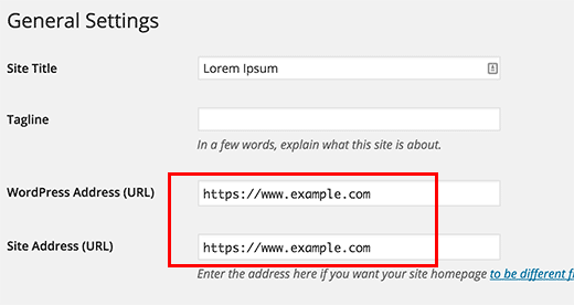 به روزرسانی URL ها پس از نصب گواهی SSL