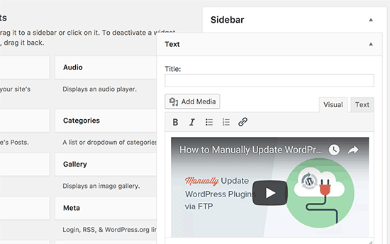 oembed widget