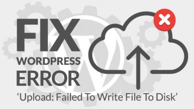 Upload: Failed to Write File to Disk