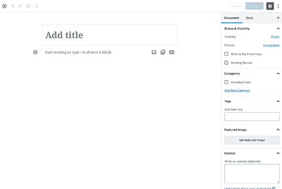 ویرایشگر جدید بلوک وردپرس