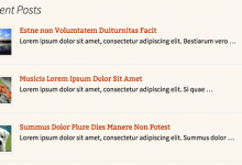 یک صفحه وردپرس با لیست پست های اخیر